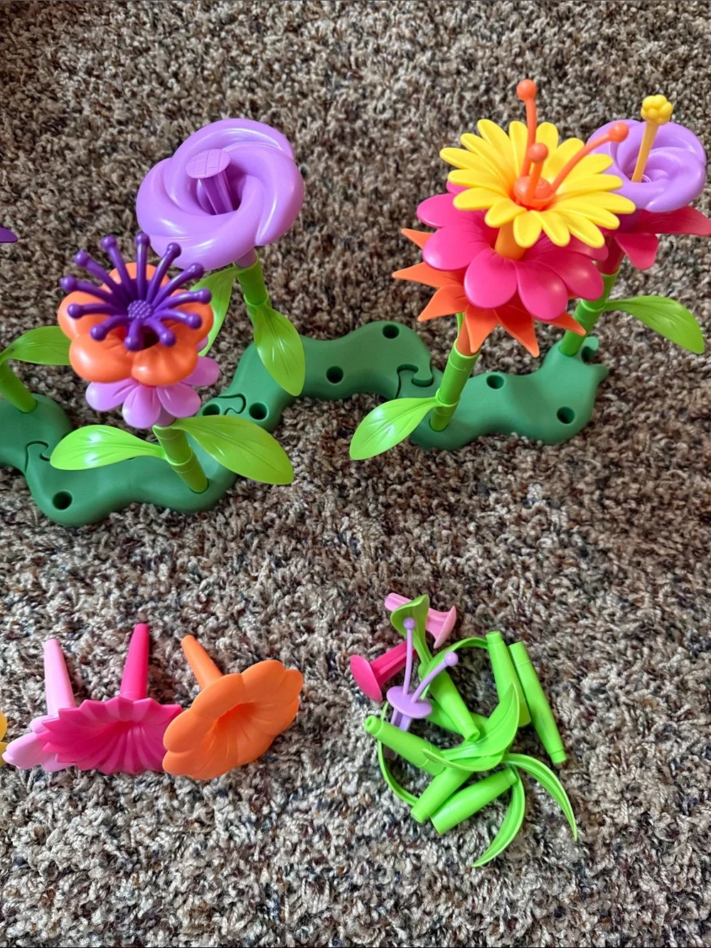 Colorful Garden Building Flower Set for Kids - Multicolor